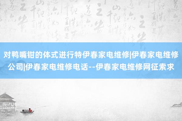 对鸭嘴钳的体式进行特伊春家电维修|伊春家电维修公司|伊春家电维修电话--伊春家电维修网征索求